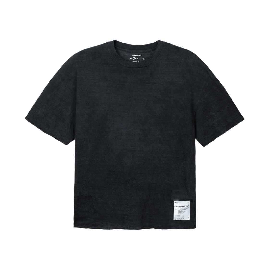 (W) 새티스파이 클라우드메리노 66 티셔츠 썬 블리치드 블랙((W) Satisfy Cloudmerino 66 T‑Shirt Sun Bleached Black) - 1