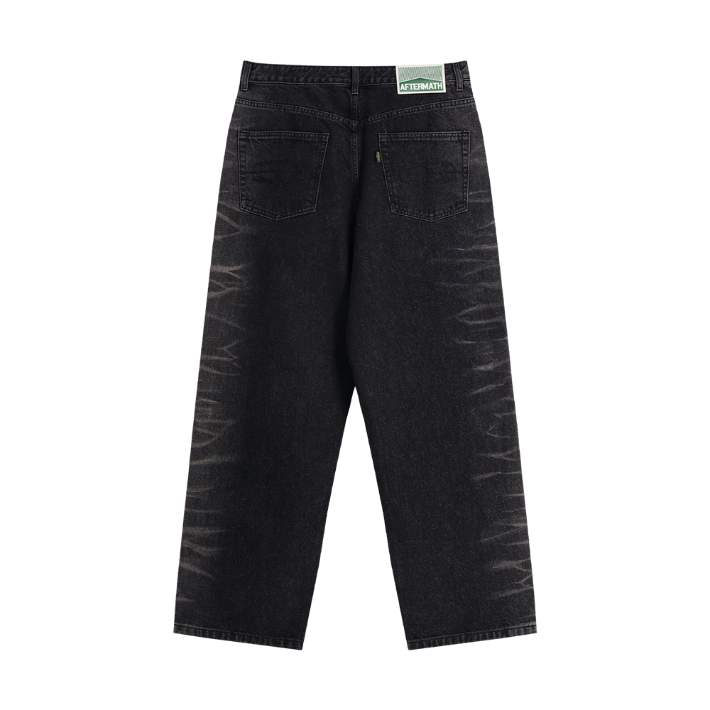 애프터매스 재그드 스트라이프 데님 팬츠 블랙(Aftermath Jagged Stripe Pants Black) - 3