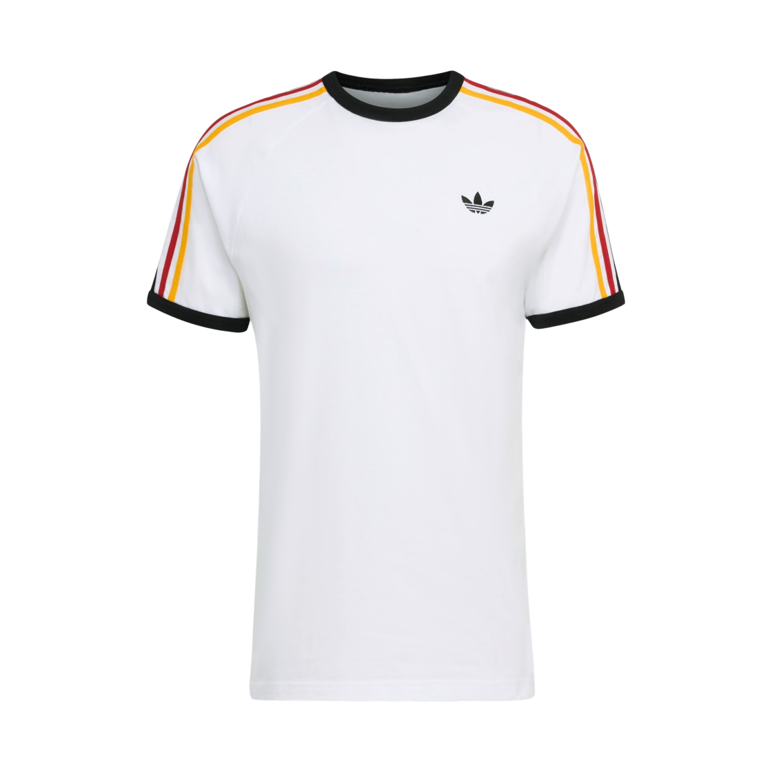 아디다스 삼선 티셔츠 클라우드 화이트 컬리지에이트 골드 - US 사이즈(Adidas 3-Stripes T-Shirt Cloud White Collegiate Gold - US Sizing) - 1