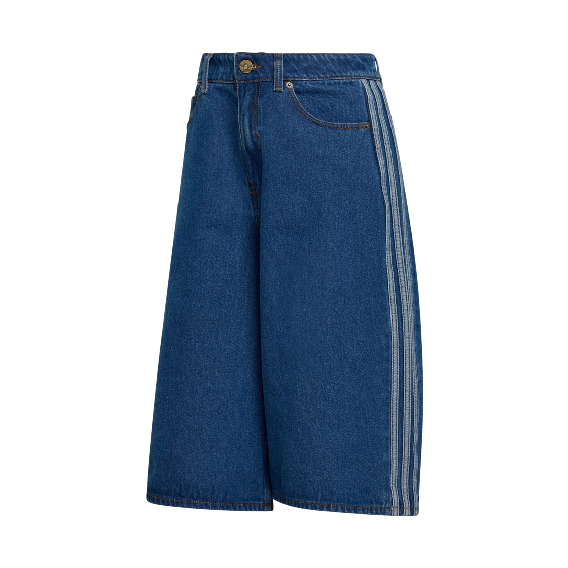 KD2915 (W) Adidas Originals Firebird Denim Jorts Medium Vintage Denim - KR Sizing