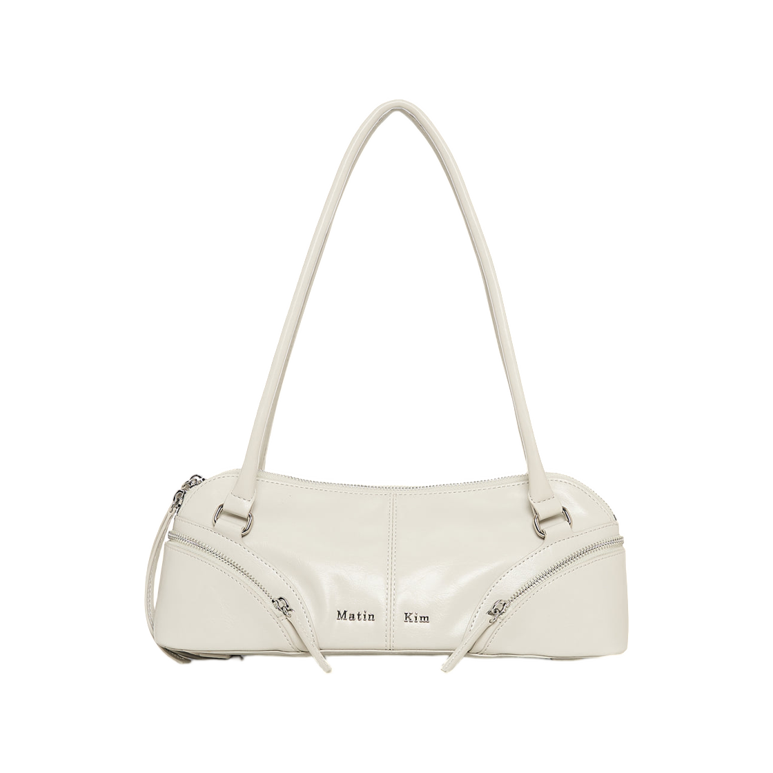 MK2634BG003MLG Matin Kim Curve Zip Baguette Bag In Light Grey