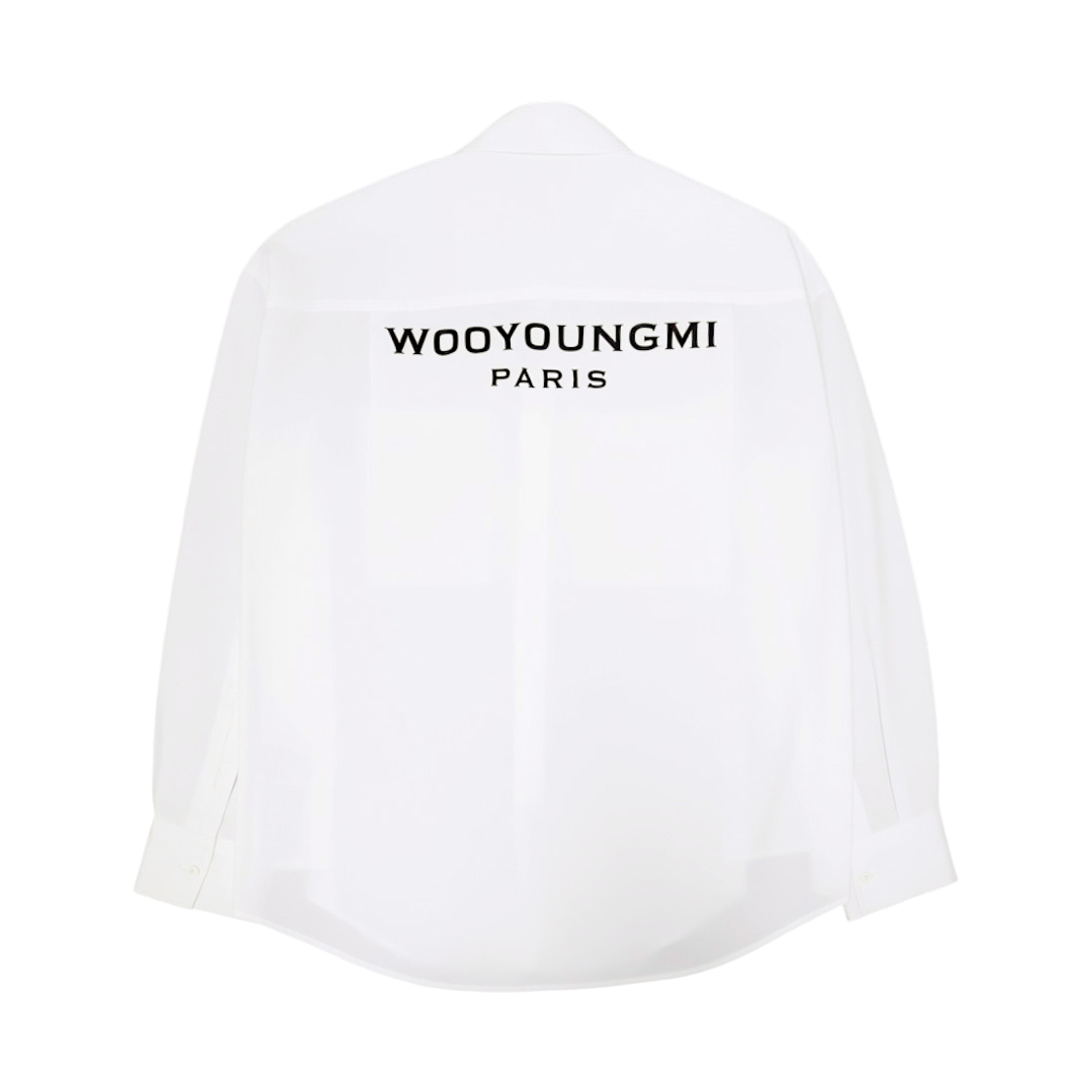우영미 코튼 백 로고 셔츠 화이트 - 26SS(Wooyoungmi Cotton Back Logo Shirt White - 26SS)