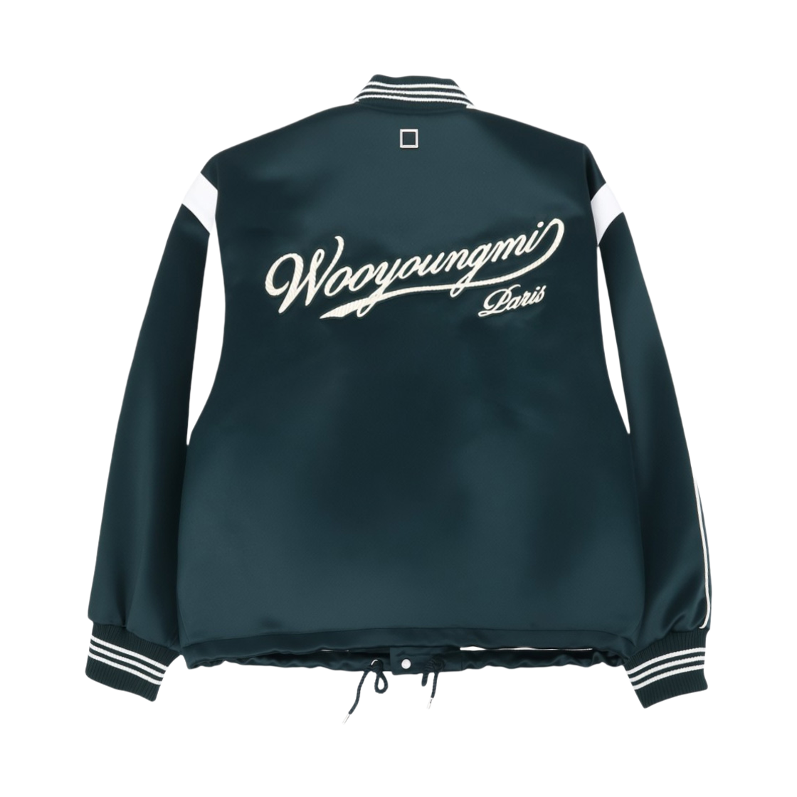 우영미 로고 베이스볼 자켓 그린 - 26SS(Wooyoungmi Logo Baseball Jacket Green - 26SS) - 1