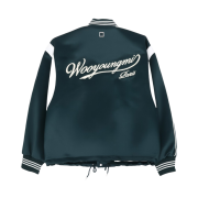 Wooyoungmi Logo Baseball Jacket Green - 26SS