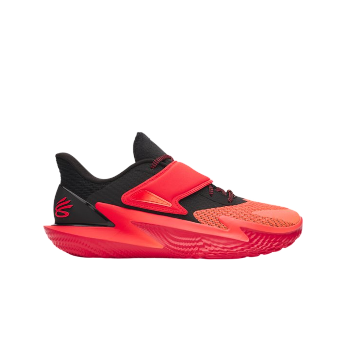 언더아머 D. 폭스 2 엣 더 버저 베스킷볼 슈즈 블랙 일렉트릭 탠저린 레이서 레드(Under Armour D. Fox 2 At The Buzzer Basketball Shoes Black Electric Tangerine Racer Red)