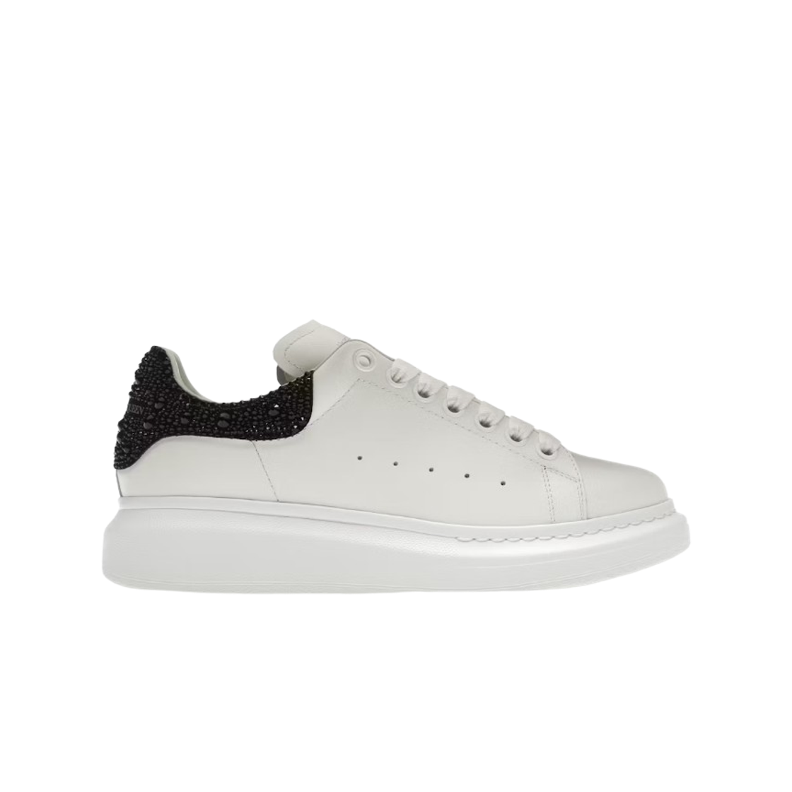 (W) 알렉산더 맥퀸 오버사이즈 스니커즈 화이트 제트 블랙((W) Alexander McQueen Oversized Sneakers White Jet Black) - 1