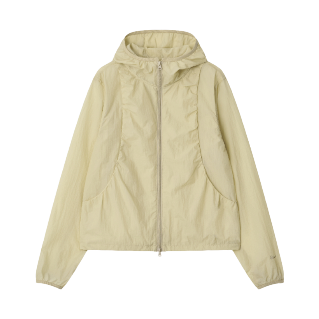 썬릿 셔링 후디드 윈드 브레이커 더스티레몬(SUNLIT Shirring Hooded Wind Breaker Dusty Lemon)