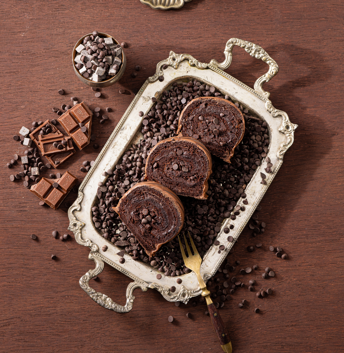 봄날엔 초코퐁당 초코초코 롤케이크 400g(Bomnal& Choco Pongdang Chocochoco Rollcake 400g) - 4