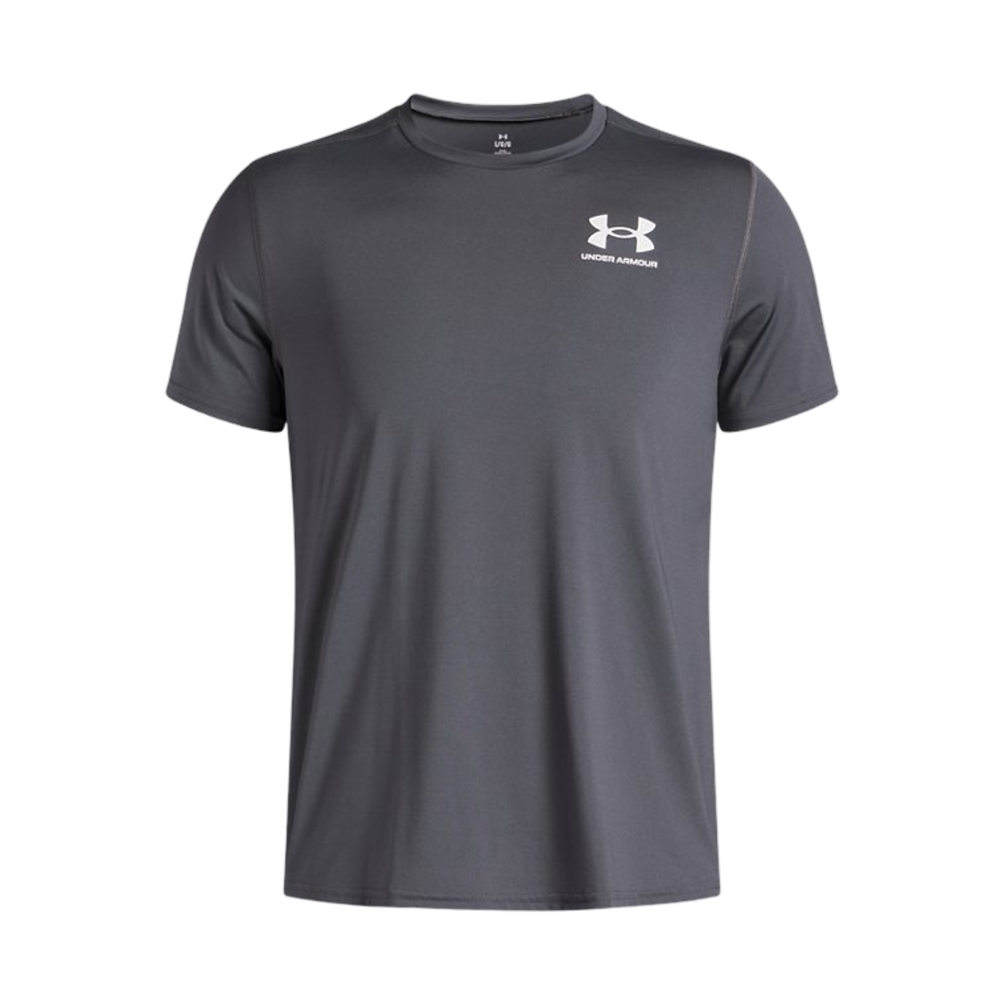6000939-025 Under Armour HeatGear Fitted Short Sleeve Castlerock White