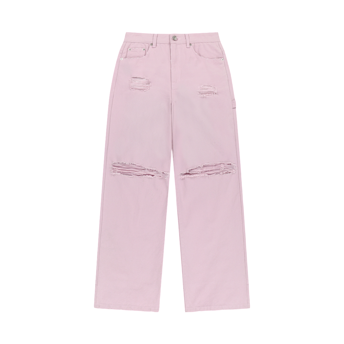 MK2634DN008MPK (W) Matin Kim Destroyed Color Dyeing Denim Pants In Pink