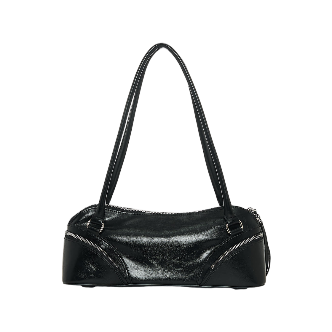 마뗑킴 커브 집 바게트 백 블랙(Matin Kim Curve Zip Baguette Bag In Black) - 2