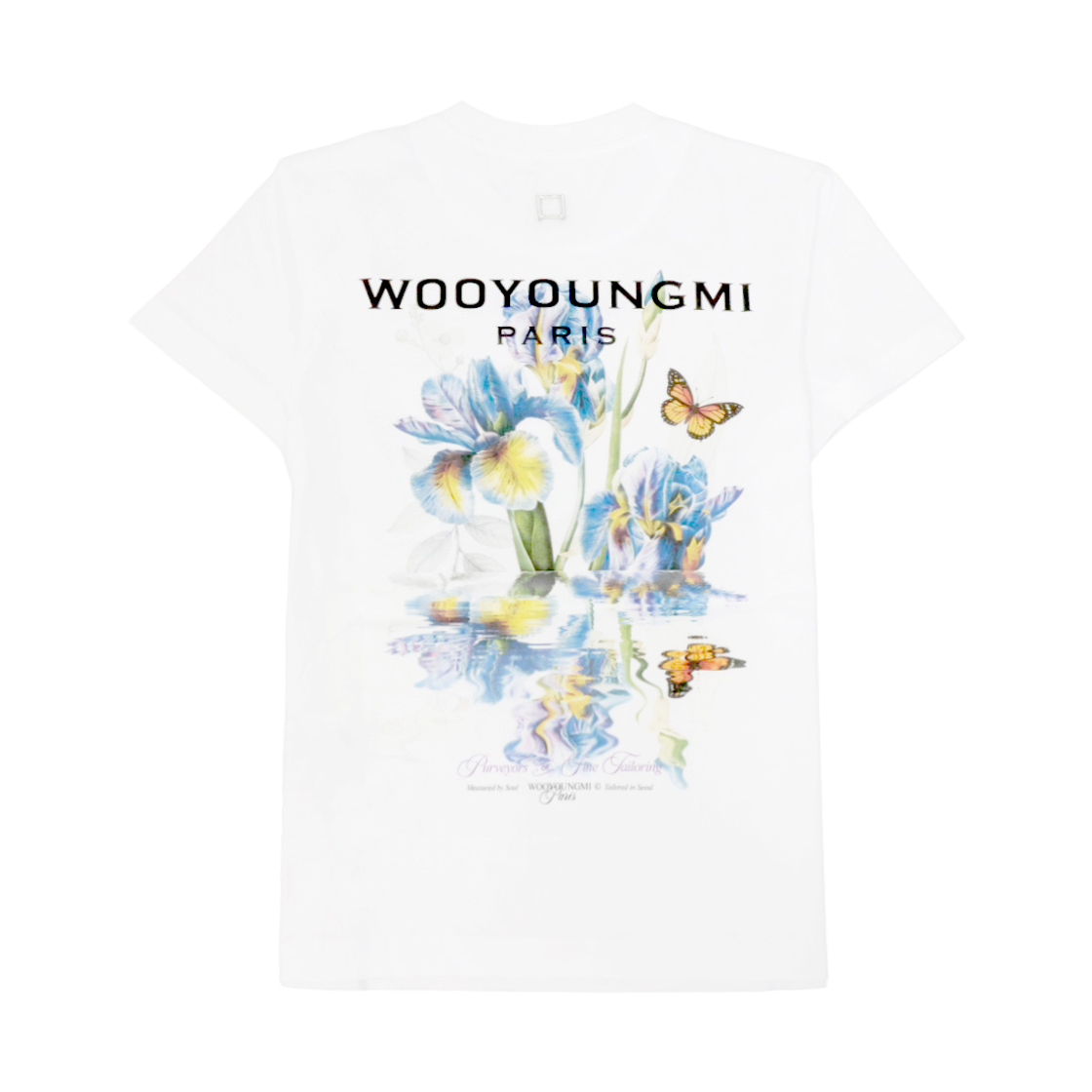 M261TS06701W (W) Wooyoungmi Flower Back Logo T-Shirt White - 26SS