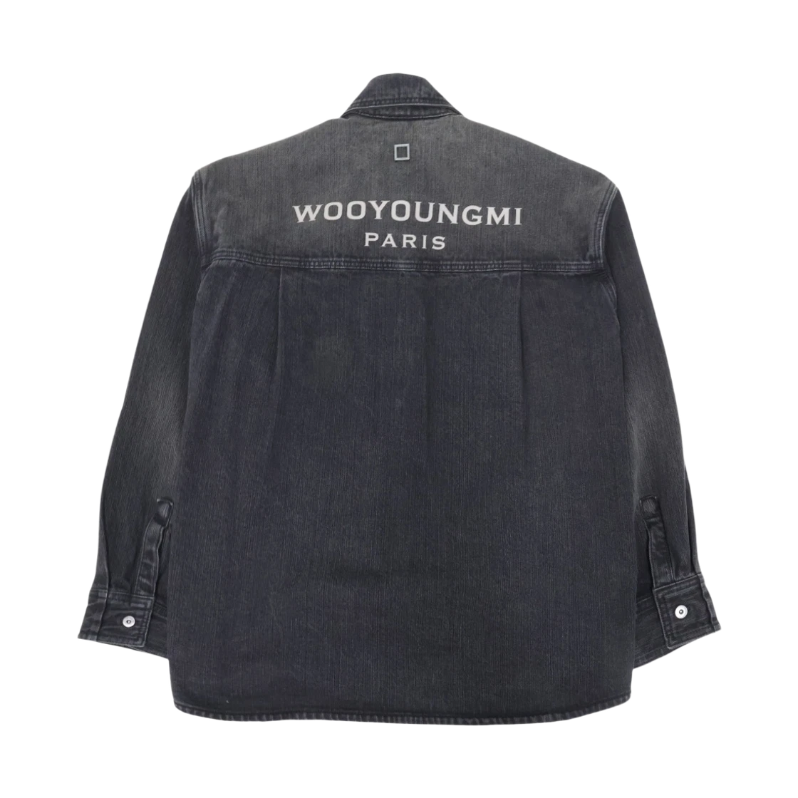 Wooyoungmi Wooyoungmi Tin Washing Denim Back Logo Shirt Black - 26SS · 44
