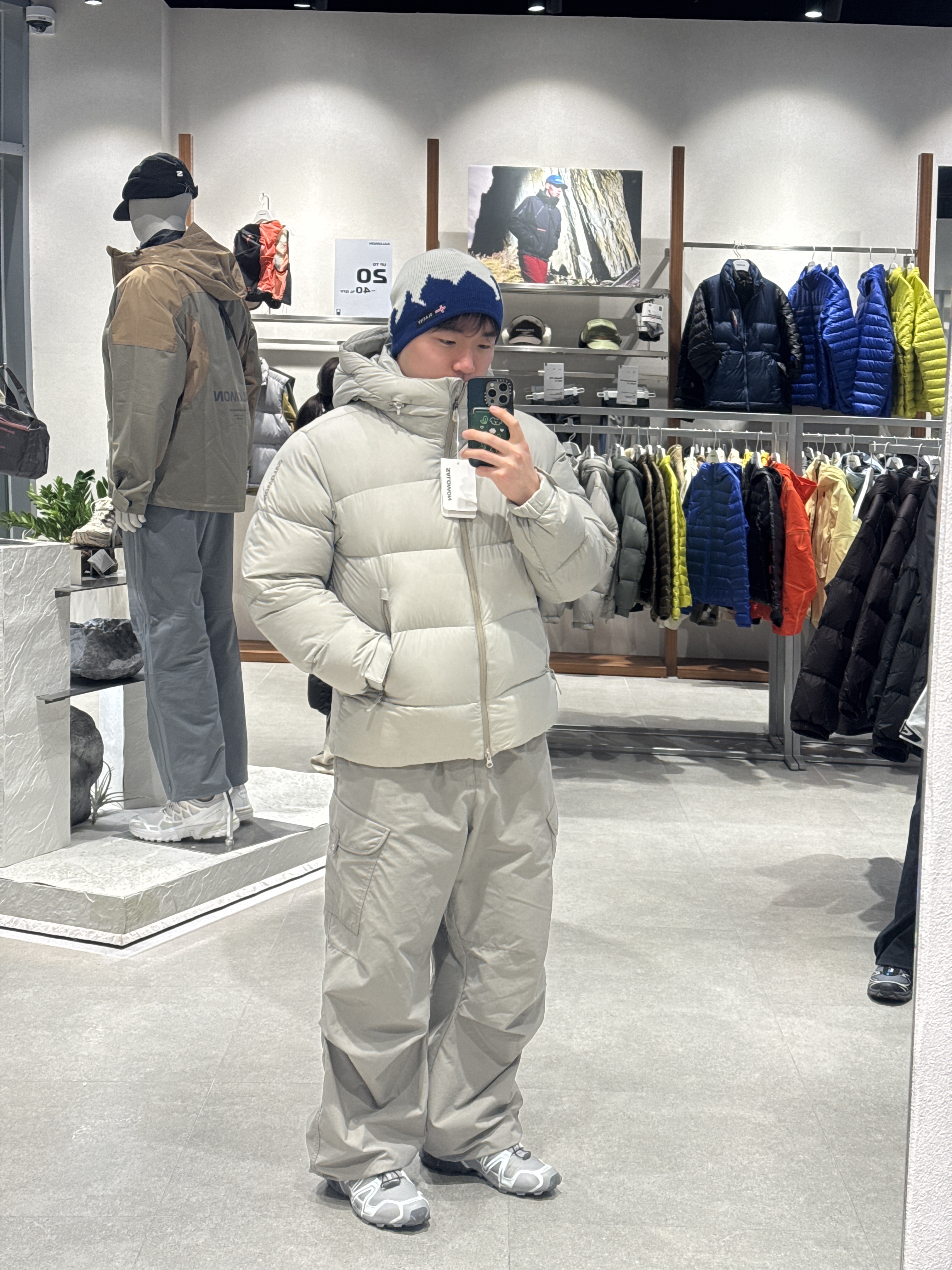 Honda Piping Motorcycle Blouson Jacket Ivory, Salomon Speedcross 3 Alloy Ballad Blue 착용 스타일 - 3