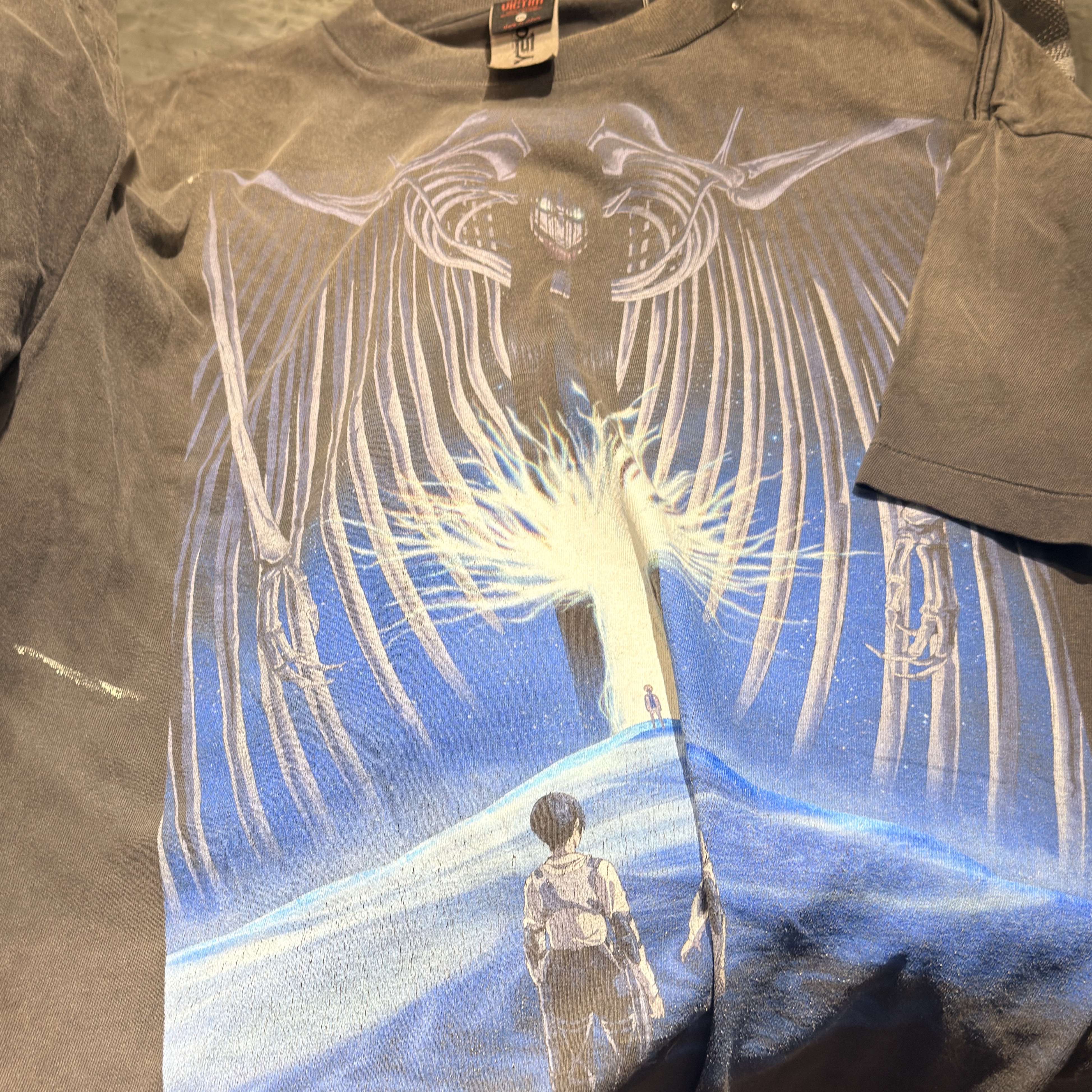 Saint Mxxxxxx x Attack On Titan S/S T-Shirt Black - 26SS 착용 스타일 - 2