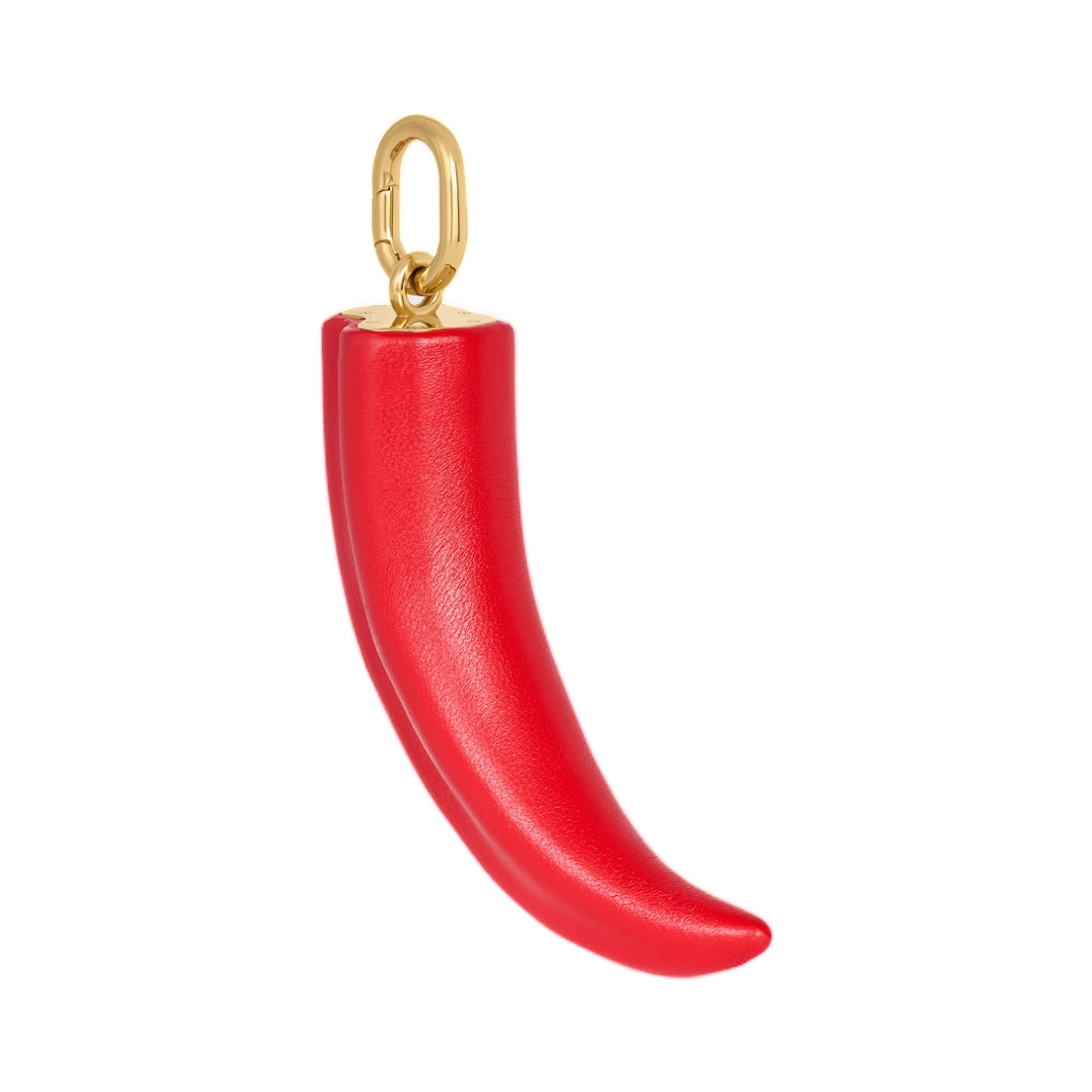 B10733F59-27RG Celine Charms Small Horn in Resin Leather and Brass with Gold Finish Red Gold