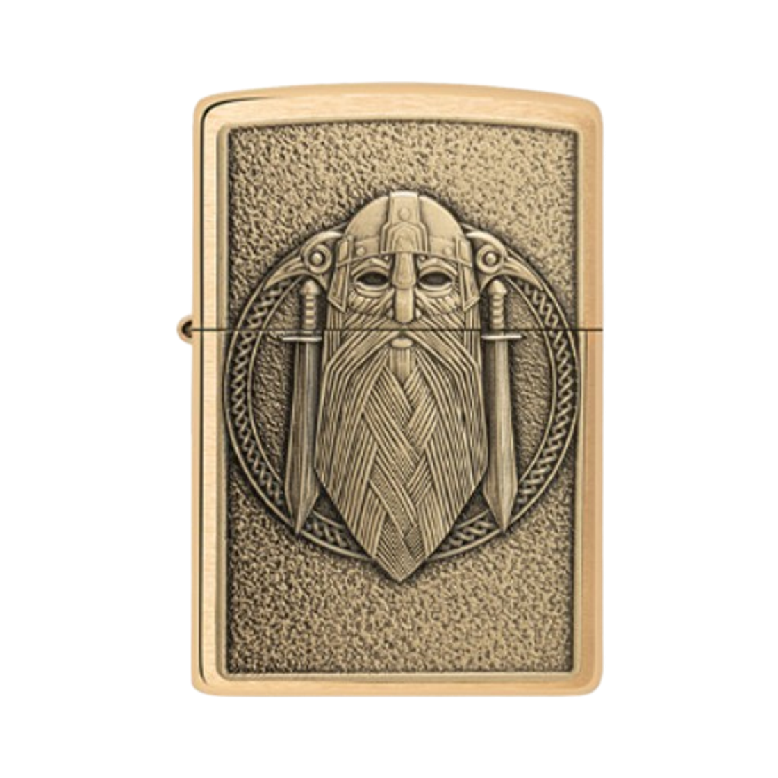 지포 오딘 엠블럼 브러쉬드 브라스 윈드프루프 라이터 골드(Zippo Odin Emblem Brushed Brass Windproof Lighter Gold)