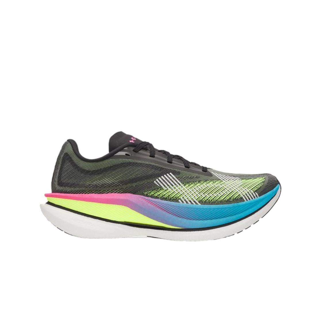 언더아머 UA 벨로시티 엘리트 3 러닝 슈즈 블랙 하이 비스 옐로우 화이트(Under Armour UA Velociti Elite 3 Running Shoes Black High Vis Yellow White) - 1