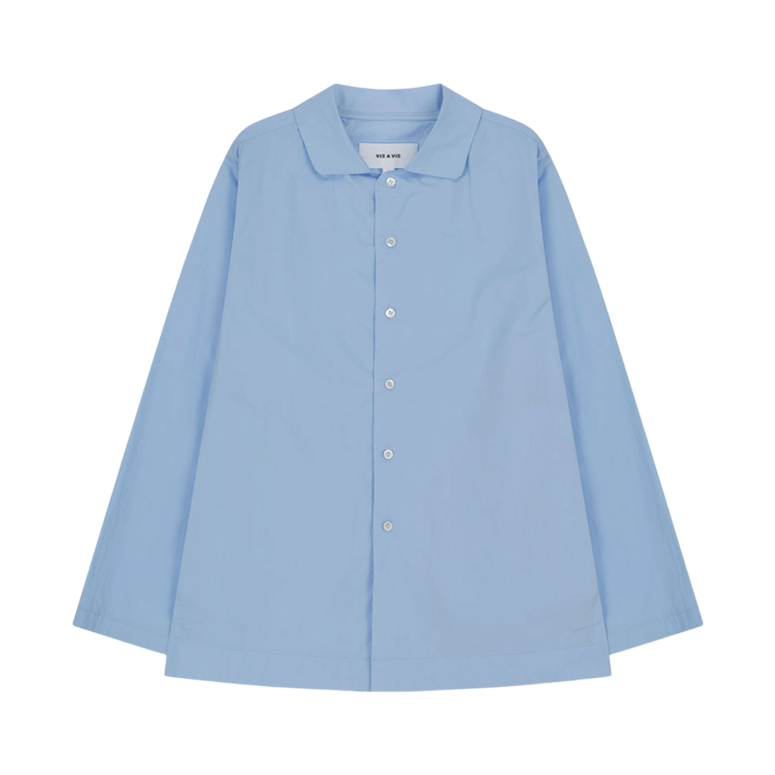 비자비 코튼 버튼 다운 롱슬리브 셔츠 라이트 블루(VIS A VIS Cotton Button Down Ls Shirt L.T Blue) - 1