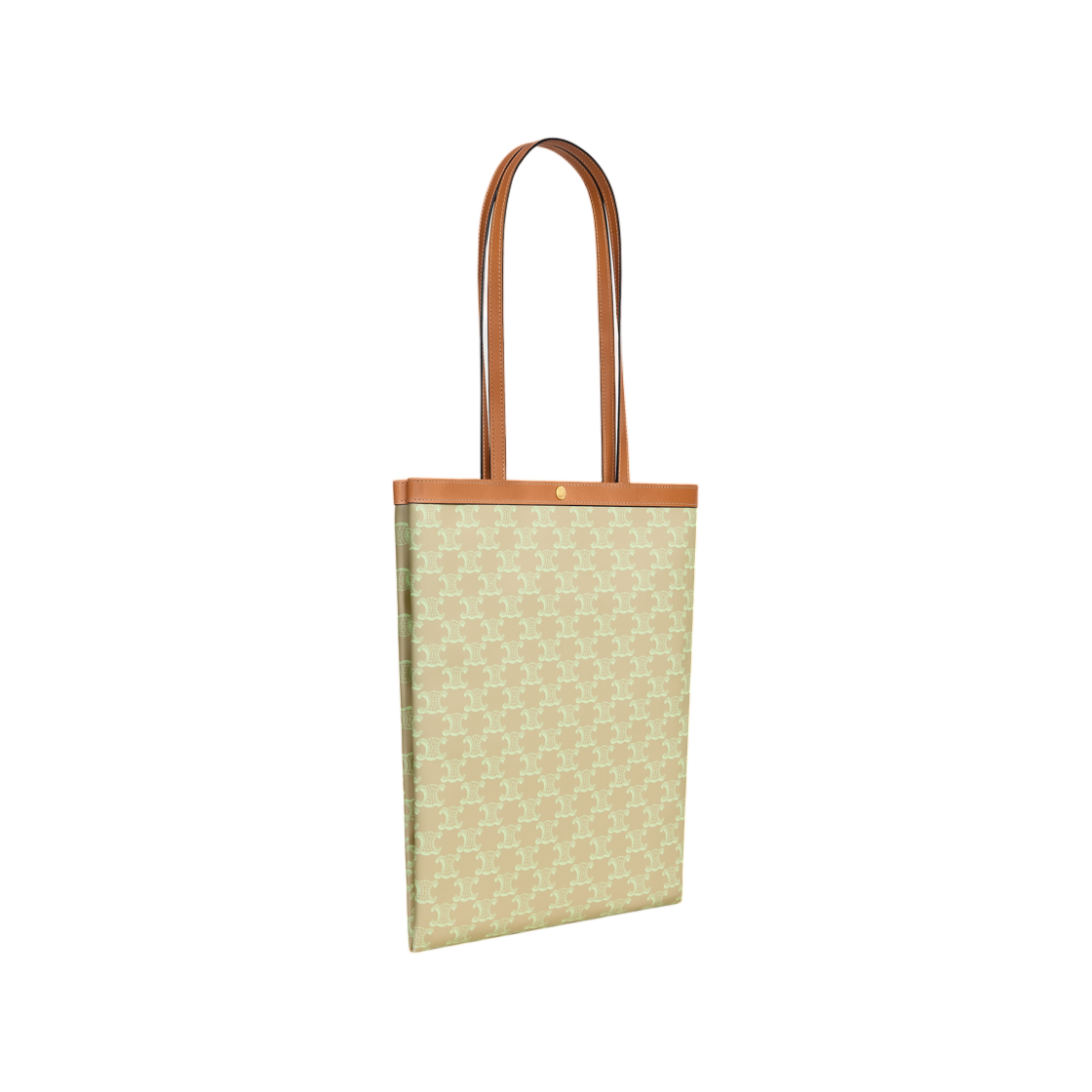셀린느 미디움 플랫 쇼퍼 트리옹프 캔버스 샌드 캐슬 소프트 라임(Celine Medium Flat Shopper in Triomphe Canvas Sand Castle Soft Lime) - 2