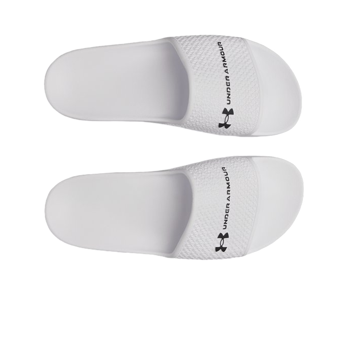 언더아머 UA ARMR 샤워 슬라이드 화이트 블랙(Under Armour UA ARMR Shower Slides White Black) - 2