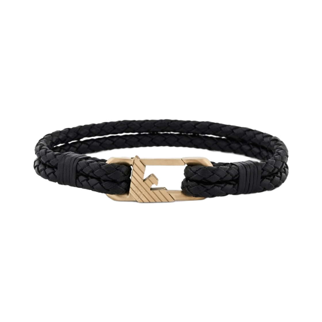 EGS3245710 Emporio Armani Leather ID Bracelet Black