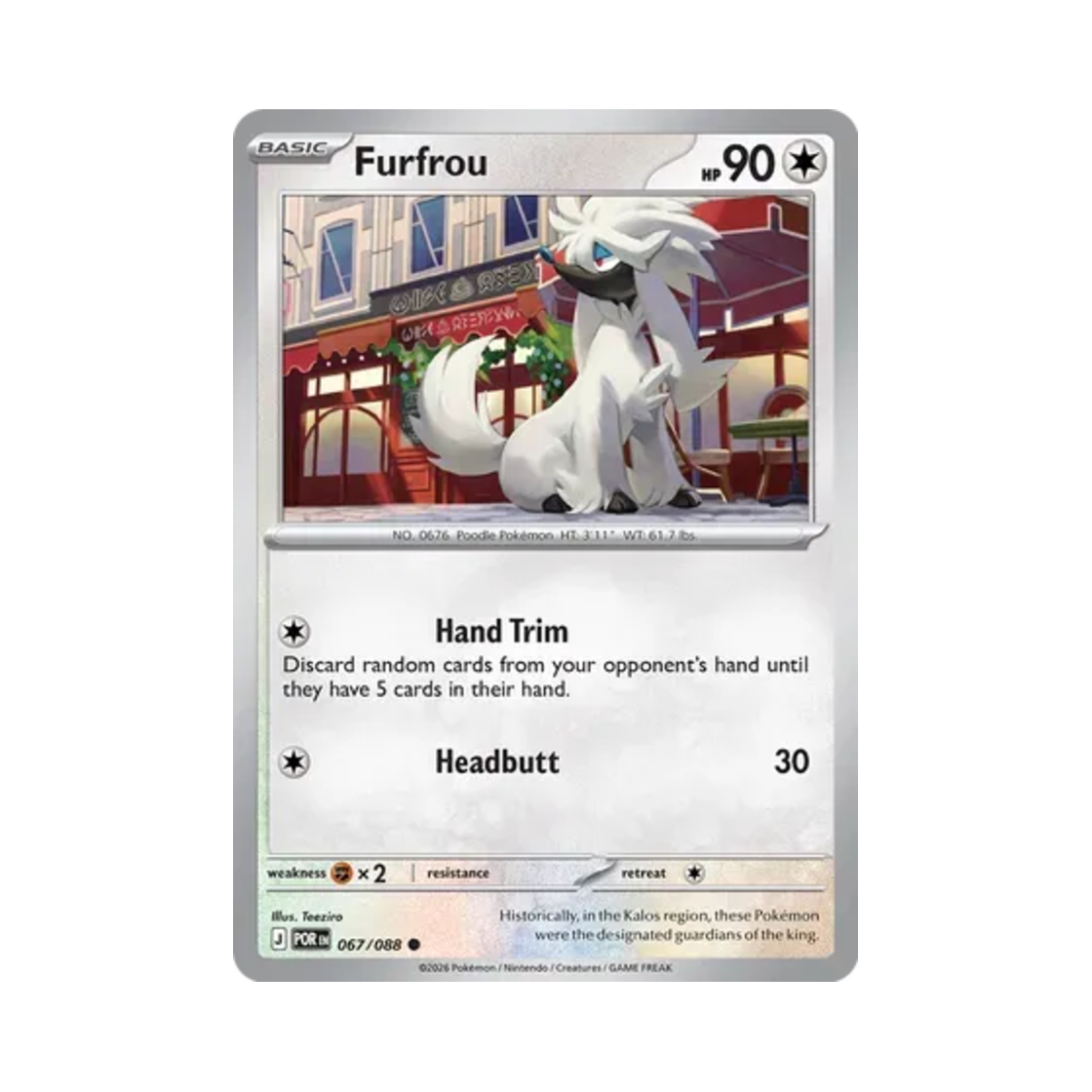 포켓몬 TCG 트리미앙 C 퍼펙트 오더 (영문판)(Pokemon TCG Furfrou C Perfect Order (English Ver.)) - 1