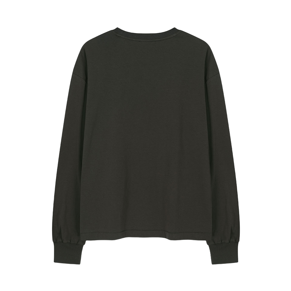 비자비 롱 슬리브드 티셔츠 인 코튼 더블 저지 거즈 다크 그레이(VIS A VIS Long Sleeved Tee Shirt In Cotton Double Jersey Gause Dark Gray) - 2