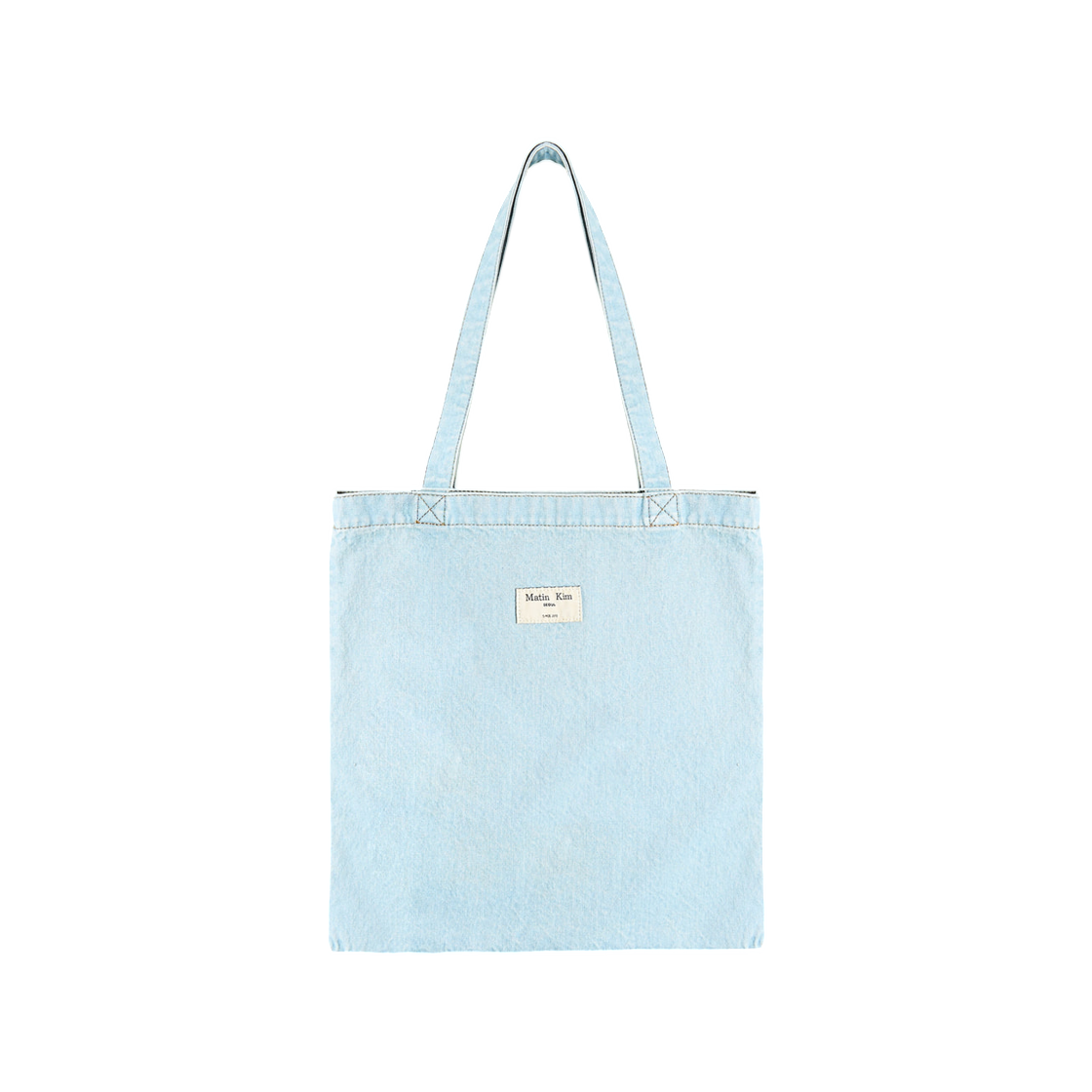 마뗑킴 스티치 데님 에코백 스카이(Matin Kim Stitch Denim Ecobag In Sky) - 2