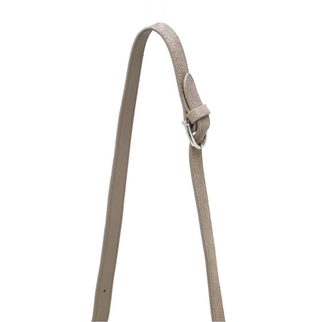 아떼 바네사브루노 액세사리 베이지 스웨이드 마롱 호보백 M 실버장식 다크 베이지(Athe Vanessabruno Acc Maron Beige Suede Maron Hobo Bag M Silver Hardware Dark Beige) - 5