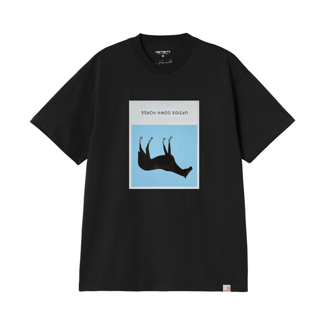 칼하트 WIP 숏슬리브 션 해밀턴 02 티셔츠 블랙(Carhartt WIP S/S Sean Hamilton 02 T-Shirt Black)