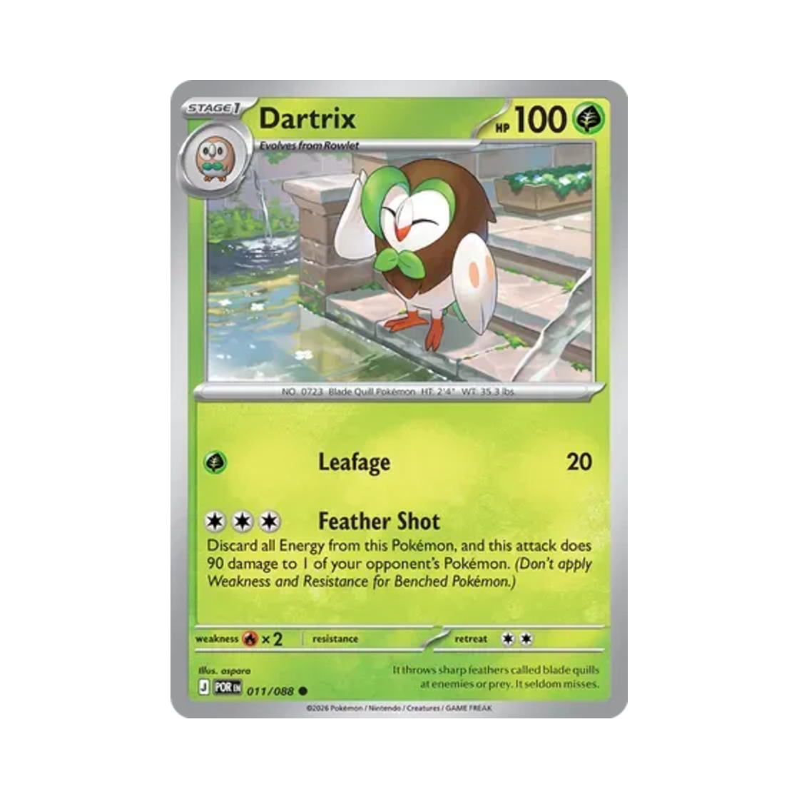 포켓몬 TCG 빼미스로우 C 퍼펙트 오더 (영문판)(Pokemon TCG Dartrix C Perfect Order (English Ver.)) - 1