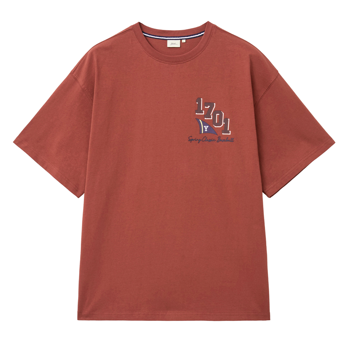 예일 1701 플래그 그래픽 티셔츠_코랄(Yale 1701 Flag Graphic T-Shirt_Coral)