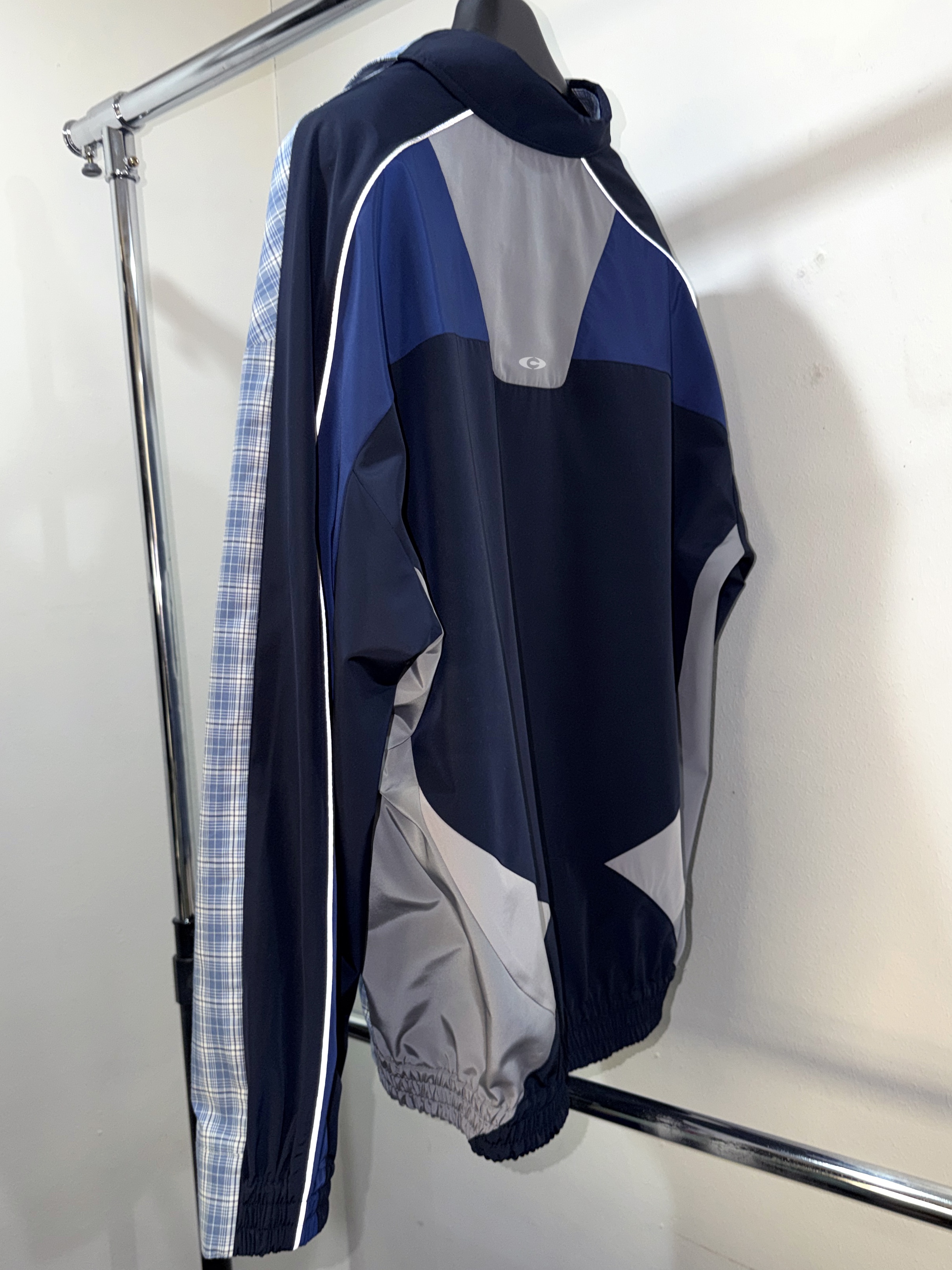 CSC Hybrid Tracksuit Shirt Blue, CSC Over Draped Denim Pants Raw 착용 스타일 - 6