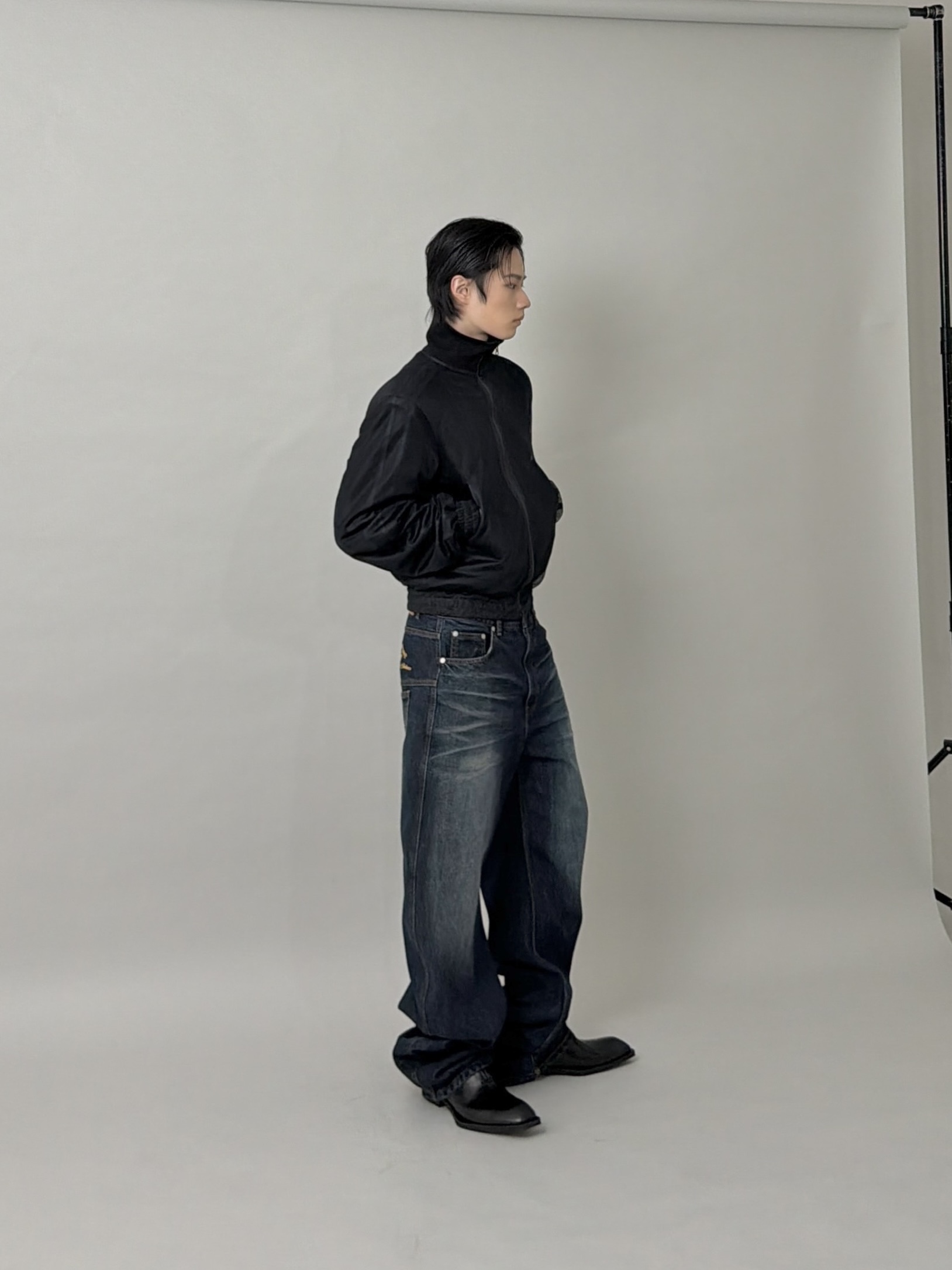 CSC Futurist Jacket Double-Mesh, CSC Over Draped Denim Pants Raw 착용 스타일 - 5