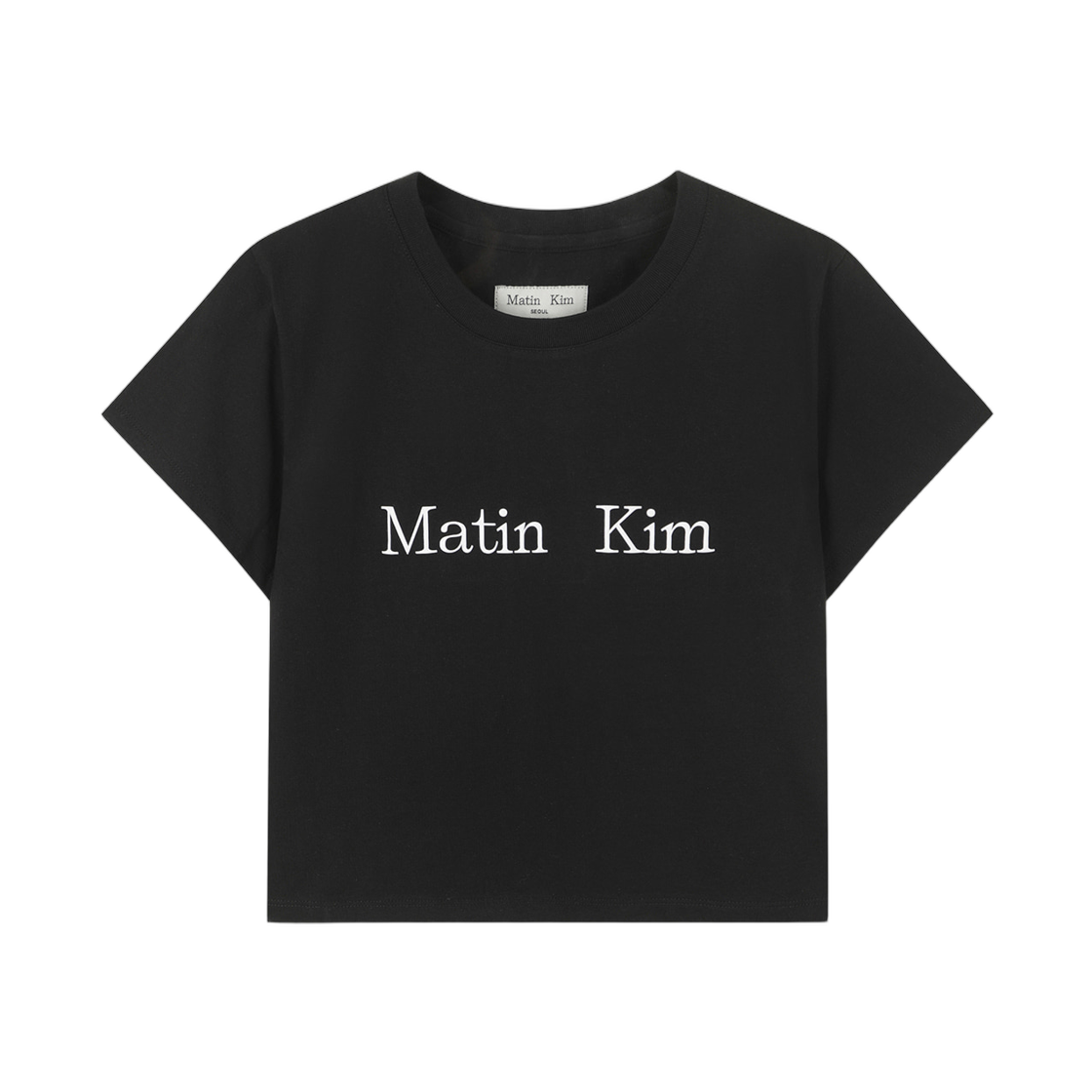 MK2600TS741VBB Matin Kim Logo Crop Top In Black
