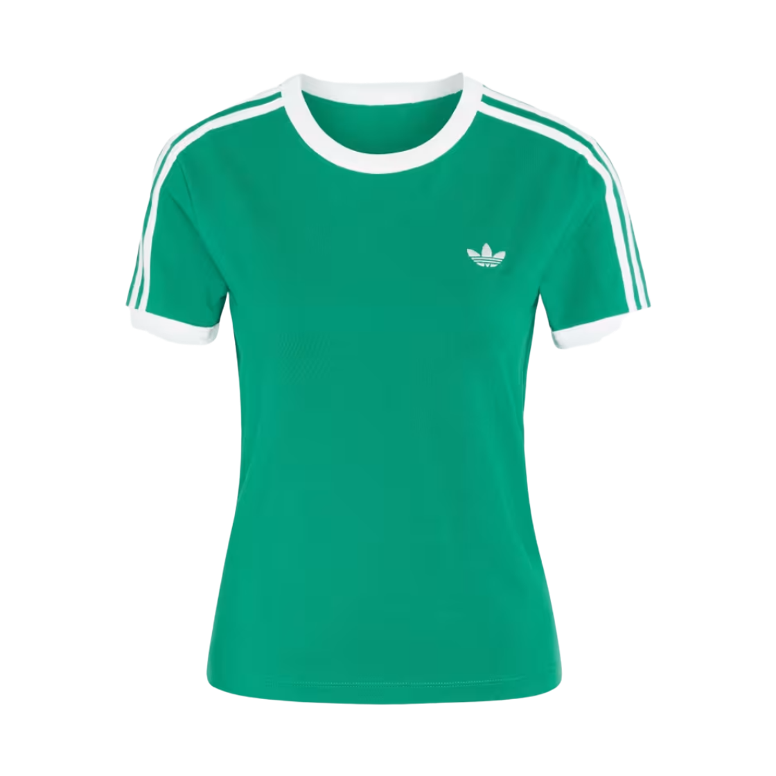 KD3681 (W) Adidas 3-Stripes Slim T-Shirt Bold Green White - US Sizing