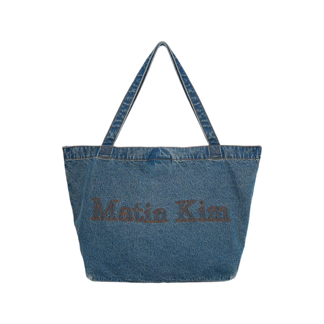 MK2600BG712VBL Matin Kim Stitch Denim Shoulder Bag In Blue