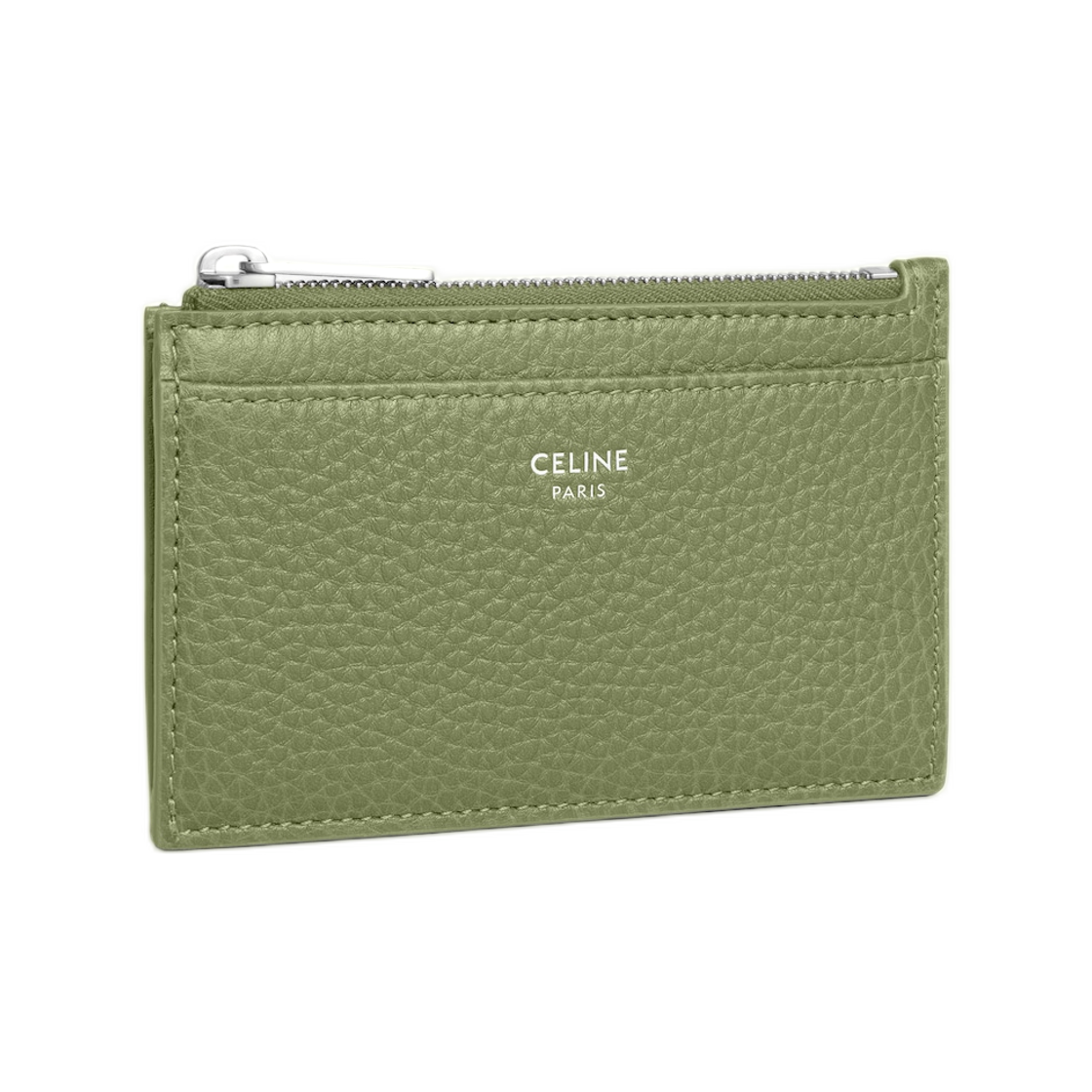 셀린느 지퍼 카드 홀더 그레인드 카프스킨 라이트 카키(Celine Zipped Card Holder in Grained Calfskin Light Khaki) - 2