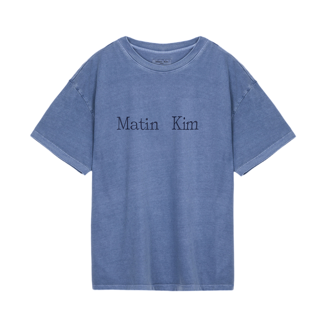 MK2600TS043VBL Matin Kim Pigment Logo Top In Powder Blue