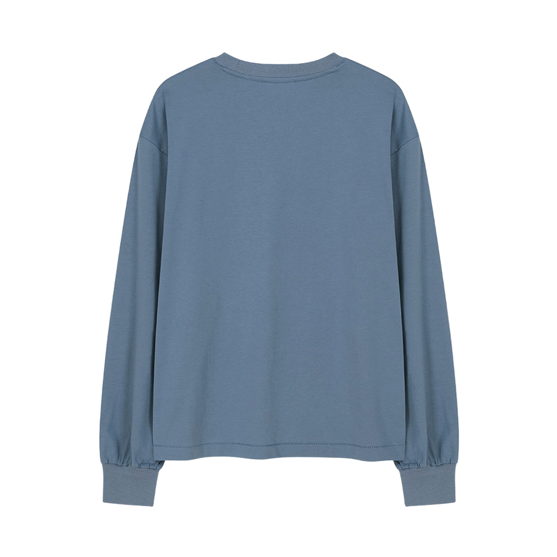 비자비 롱 슬리브드 티셔츠 인 코튼 더블 저지 거즈 블루(VIS A VIS Long Sleeved Tee Shirt In Cotton Double Jersey Gause Blue) - 2
