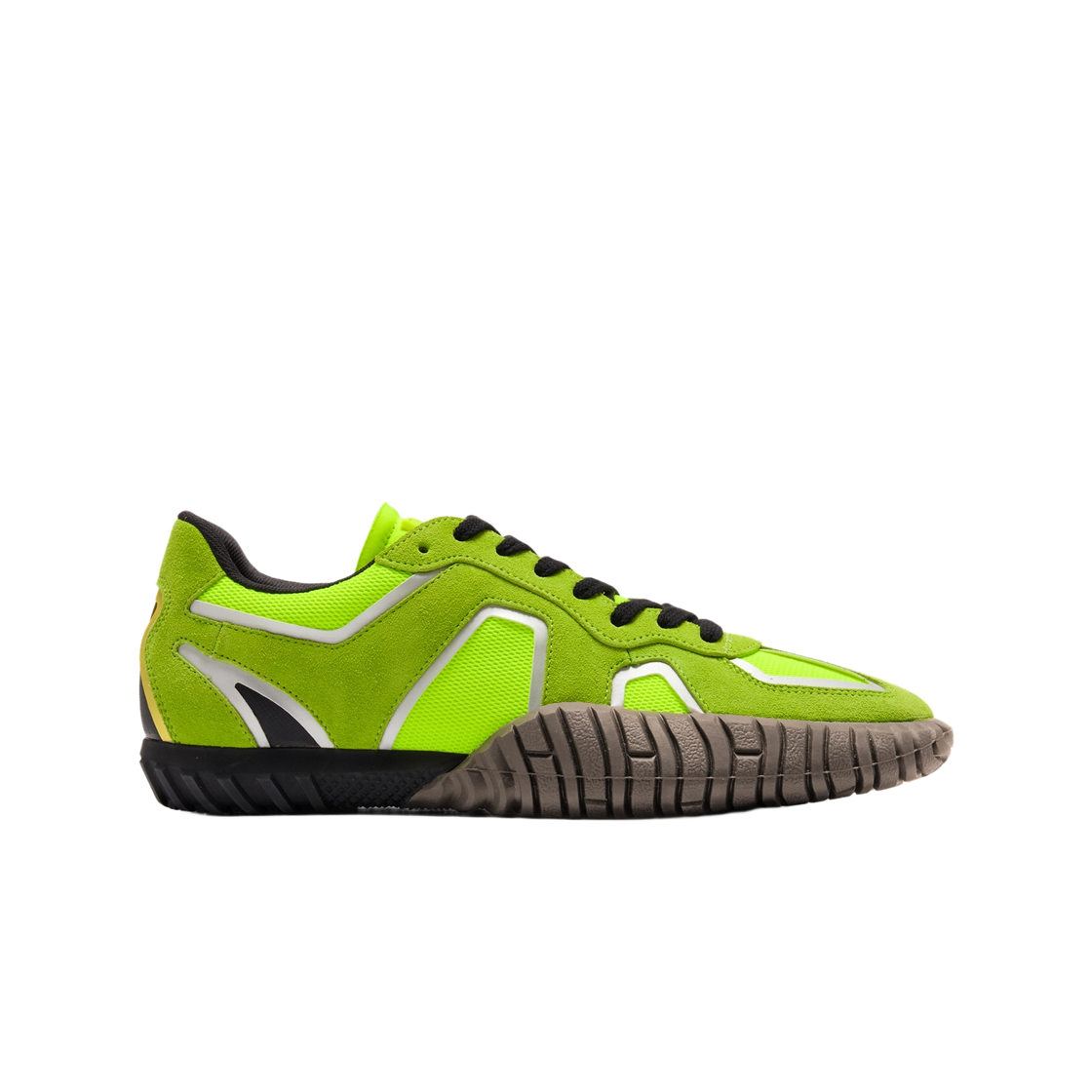 1183C165-750 Onitsuka Tiger Duck Tiger Trainer Safety Yellow Pure Silver
