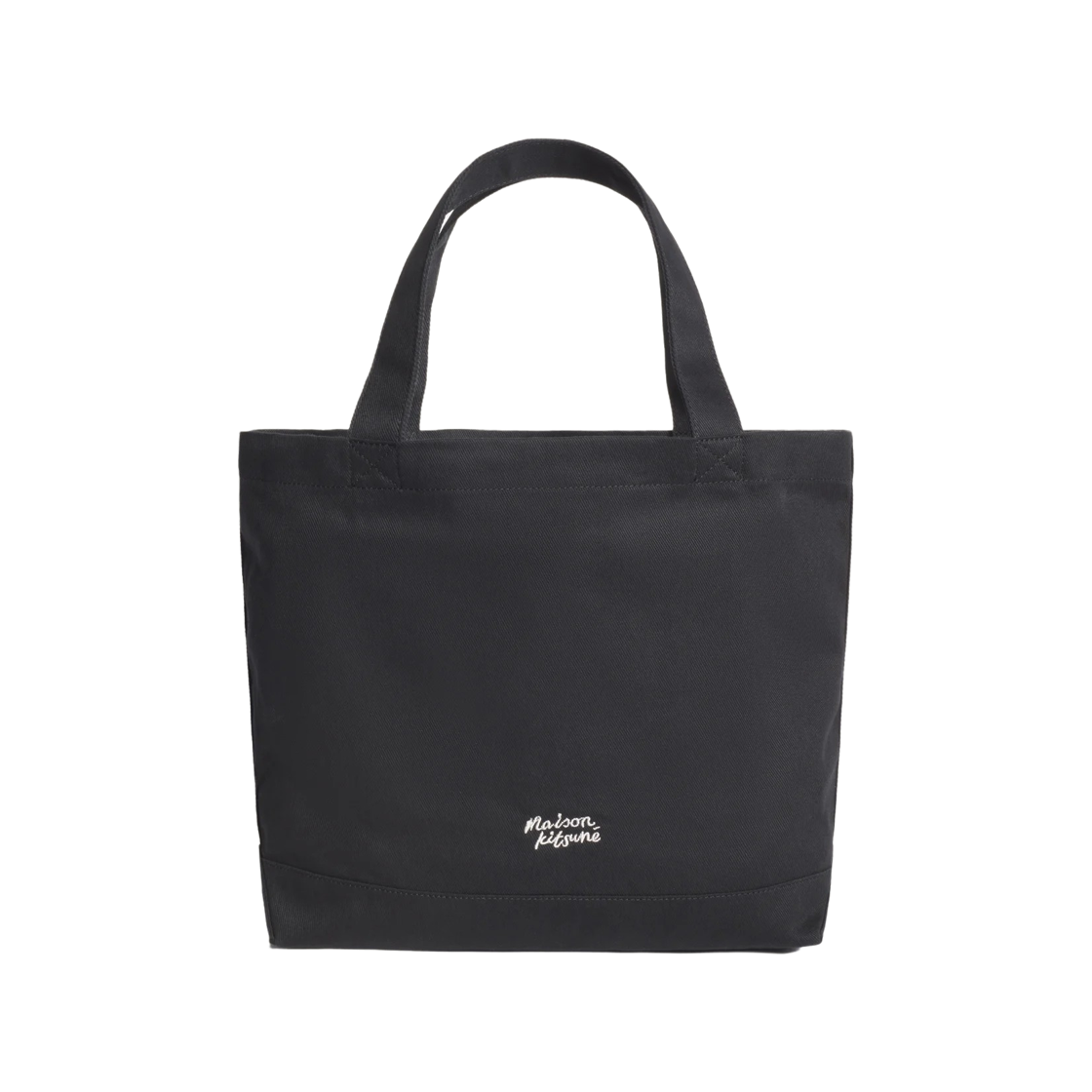 메종 키츠네 더블 볼드 폭스 헤드 토트백 앤트러사이트(Maison Kitsune Double Bold Fox Head Tote Bag Anthracite) - 2