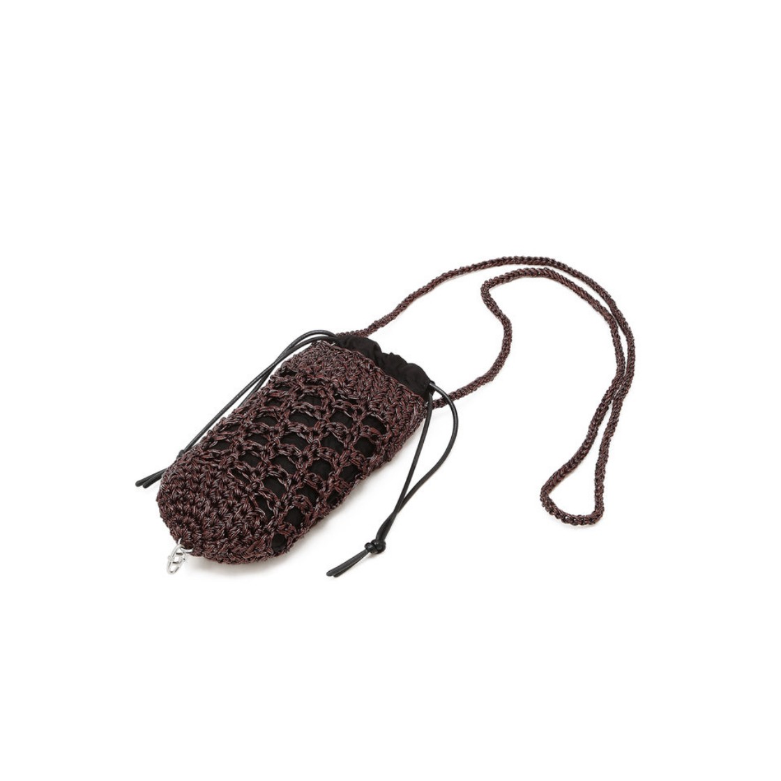 아떼 바네사브루노 액세사리 메탈 니팅 미니백 브라운(Athe Vanessabruno Acc Metal Knitting Mini Bag Normal Brown) - 4