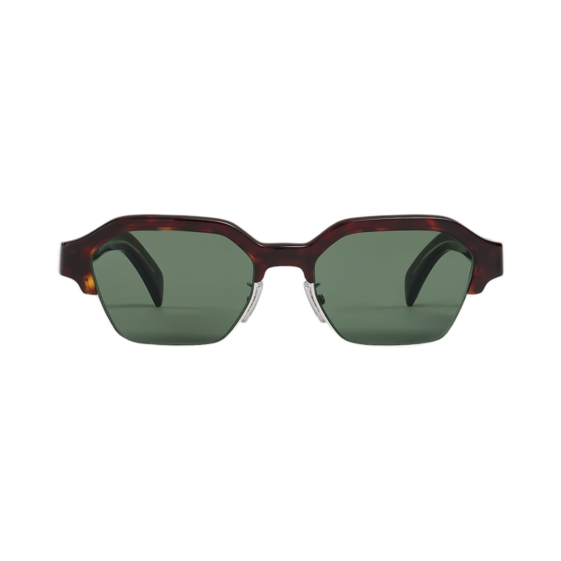 4S344CPMB-19SF Celine Black Frame 63 Sunglasses in Acetate and Metal Dark Havana Silver