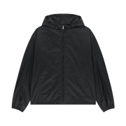Matin Kim Back Logo Hoody Windbreaker In Charcoal