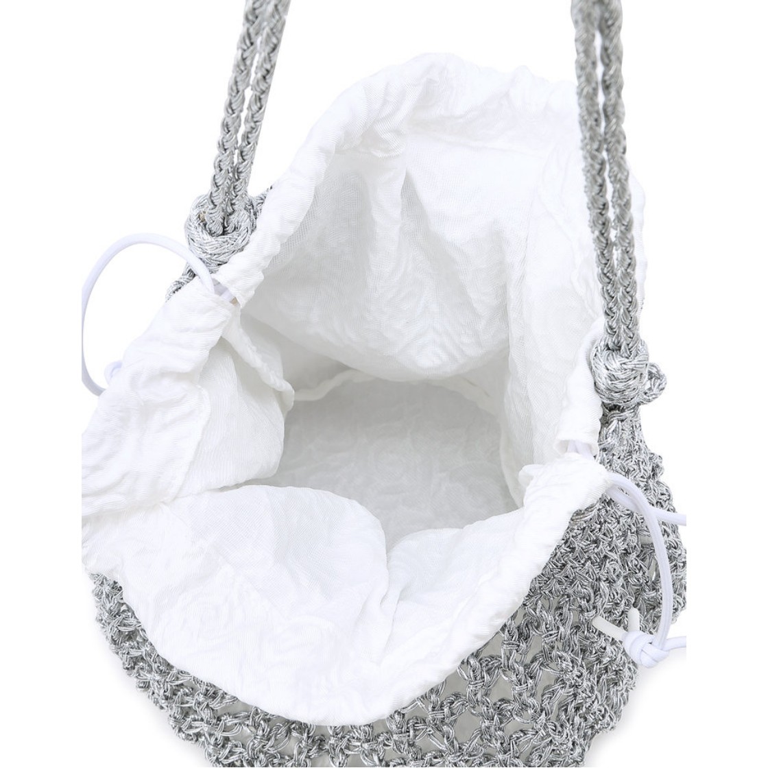 아떼 바네사브루노 액세사리 메탈 니팅 숄더백 M 실버(Athe Vanessabruno Acc Metal Knitting Shoulder Bag M Silver) - 2