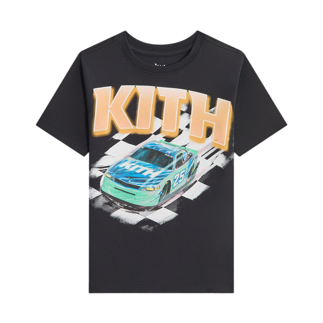 (키즈) 키스 레이싱 그래픽 티셔츠 블랙((Kids) Kith Racing Graphic T-Shirt Black) - 1
