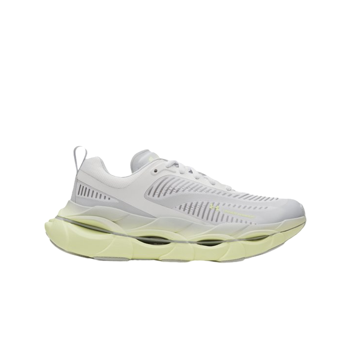 6007641-101 (W) Under Armour UA Halo Racer Running Shoes White Halo Gray Fade Green