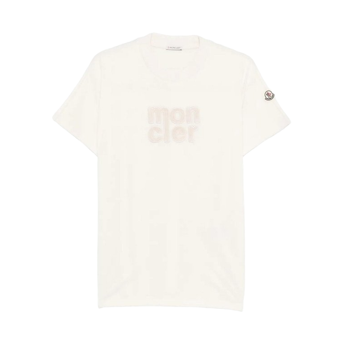 K2-093-8C00028-89AUO-036 (W) Moncler Teddy Logo Cotton T-Shirt White - 25FW